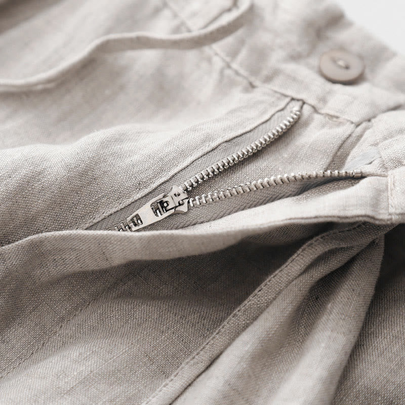 Cotton Linen Wide-Leg Mindful Movement Pants