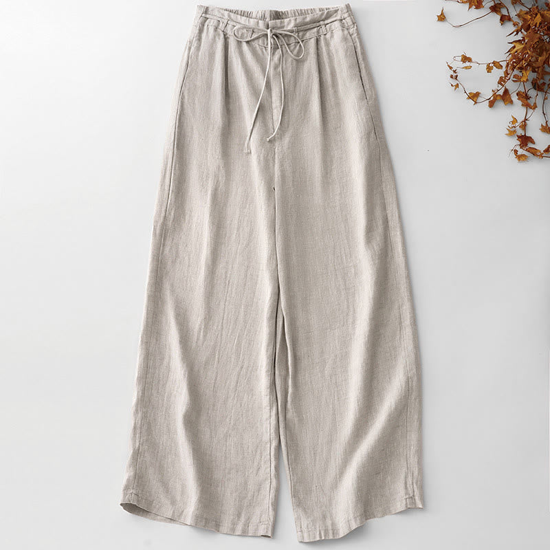 Cotton Linen Wide-Leg Mindful Movement Pants