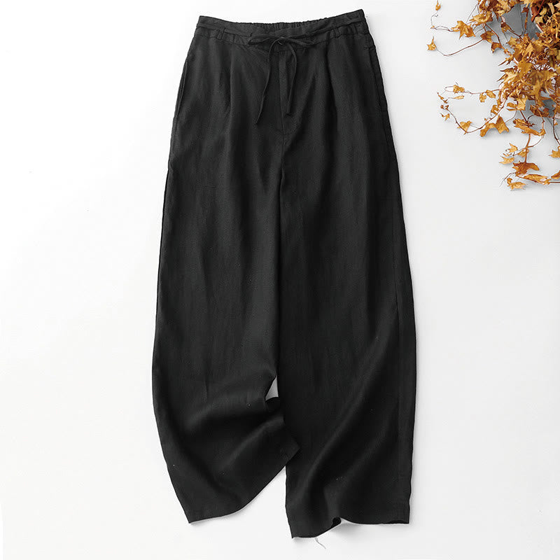 Cotton Linen Wide-Leg Mindful Movement Pants