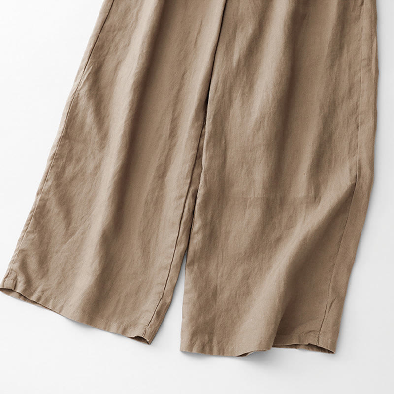Cotton Linen Wide-Leg Mindful Movement Pants