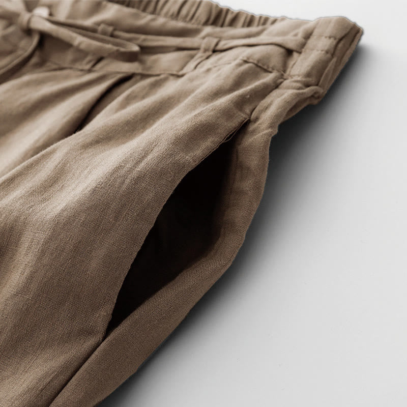 Cotton Linen Wide-Leg Mindful Movement Pants