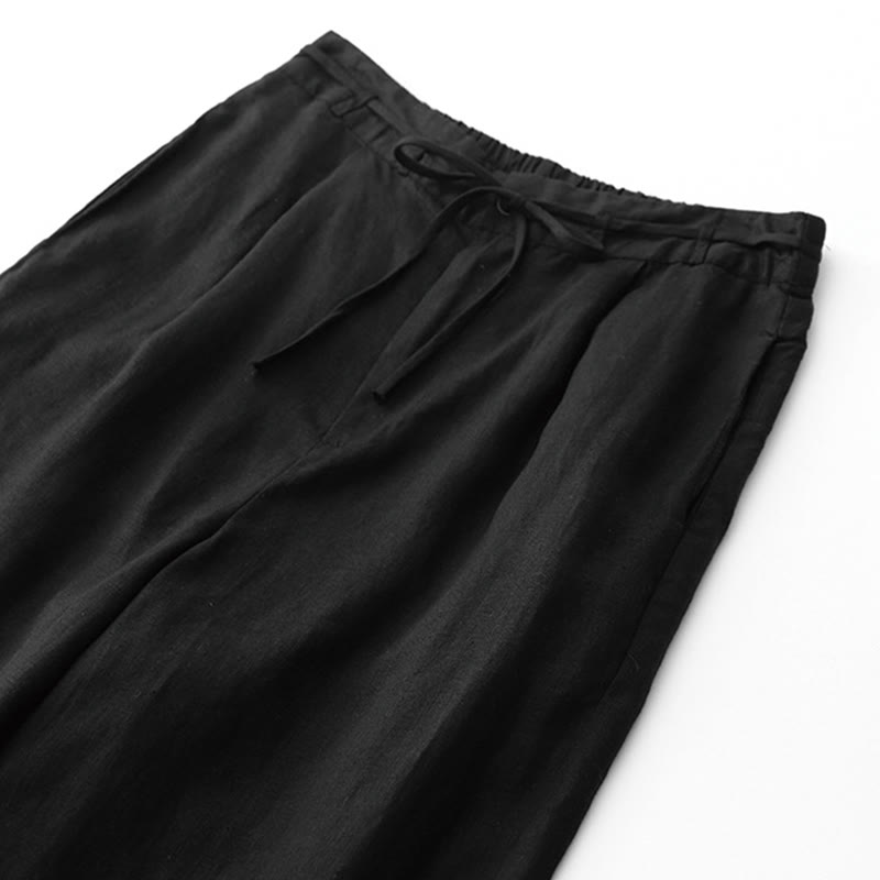 Cotton Linen Wide-Leg Mindful Movement Pants