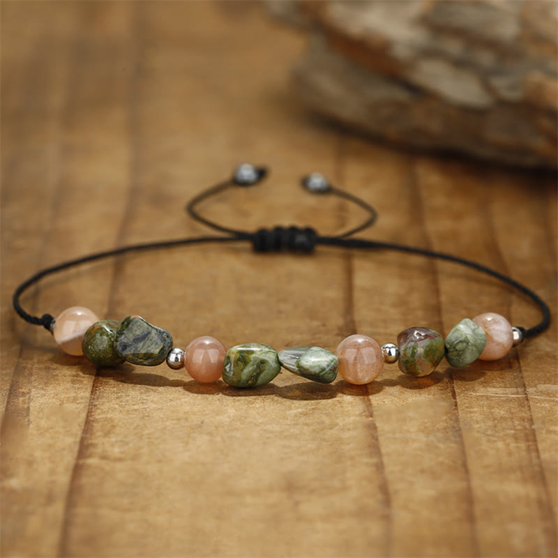 You Are Amazing Rhyolite Sun Stone Positive Bracelet