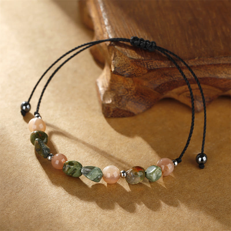 You Are Amazing Rhyolite Sun Stone Positive Bracelet