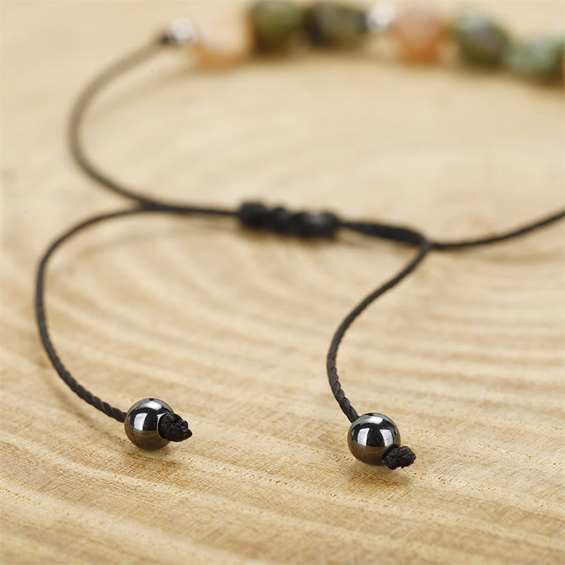 You Are Amazing Rhyolite Sun Stone Positive Bracelet