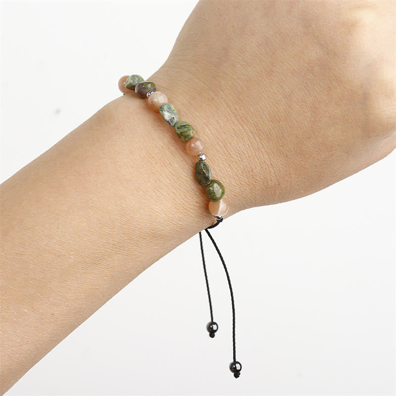 You Are Amazing Rhyolite Sun Stone Positive Bracelet