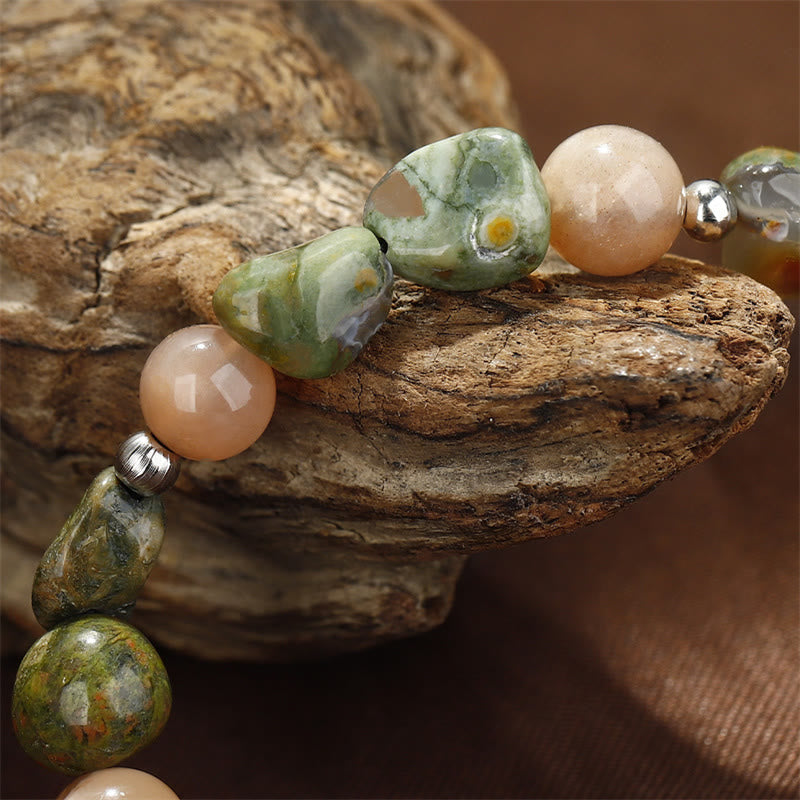 You Are Amazing Rhyolite Sun Stone Positive Bracelet