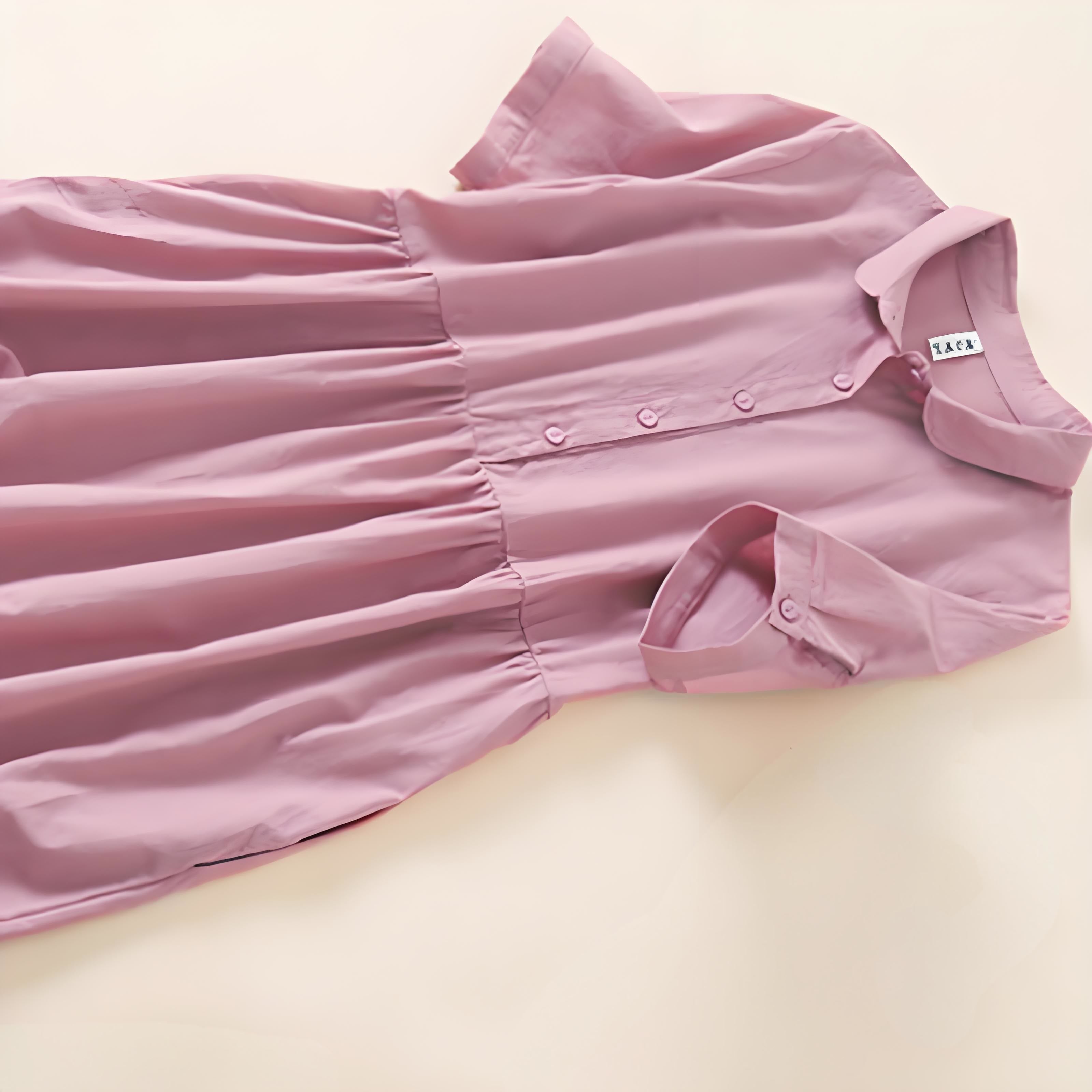 Tactile Cotton Linen Short Sleeve Mindful Midi Dress