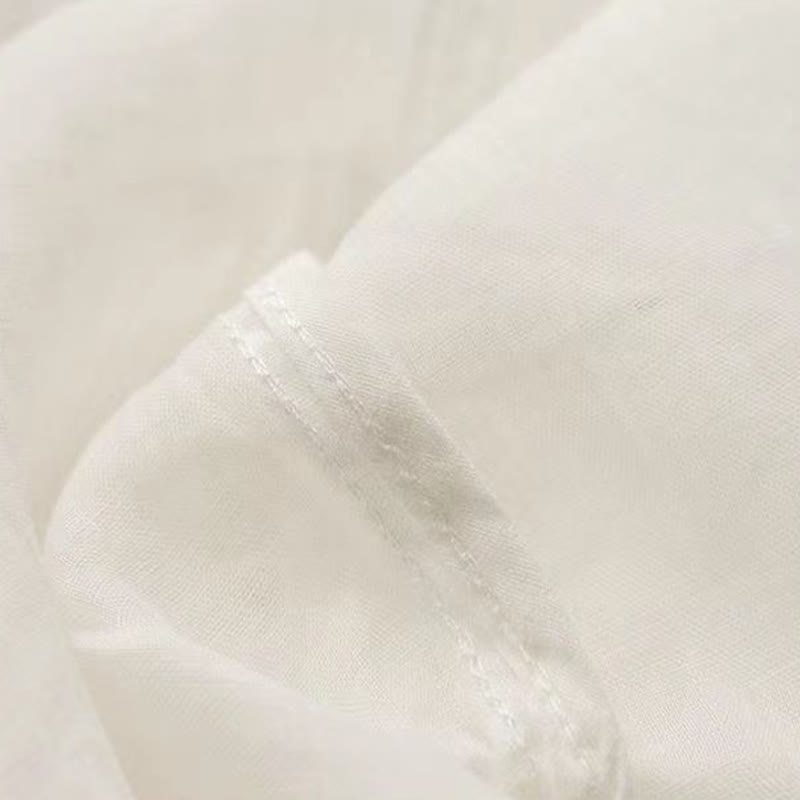 Tactile Cotton Middy Collar Grounding Meditation Women's Shirt
