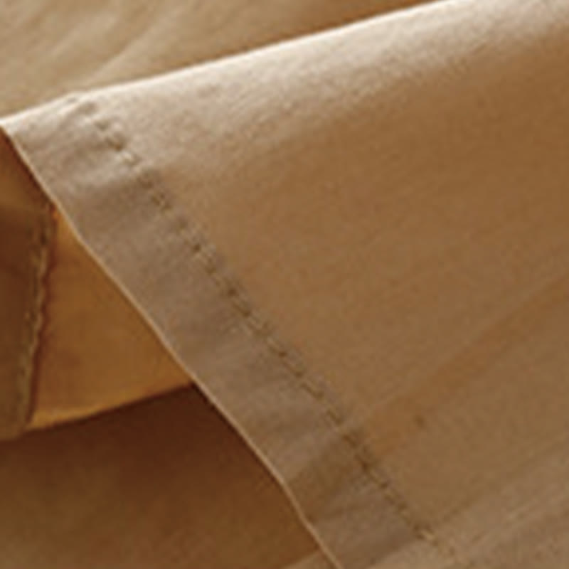 Tactile Cotton V-Neck Minimalist Grounding Midi Dress