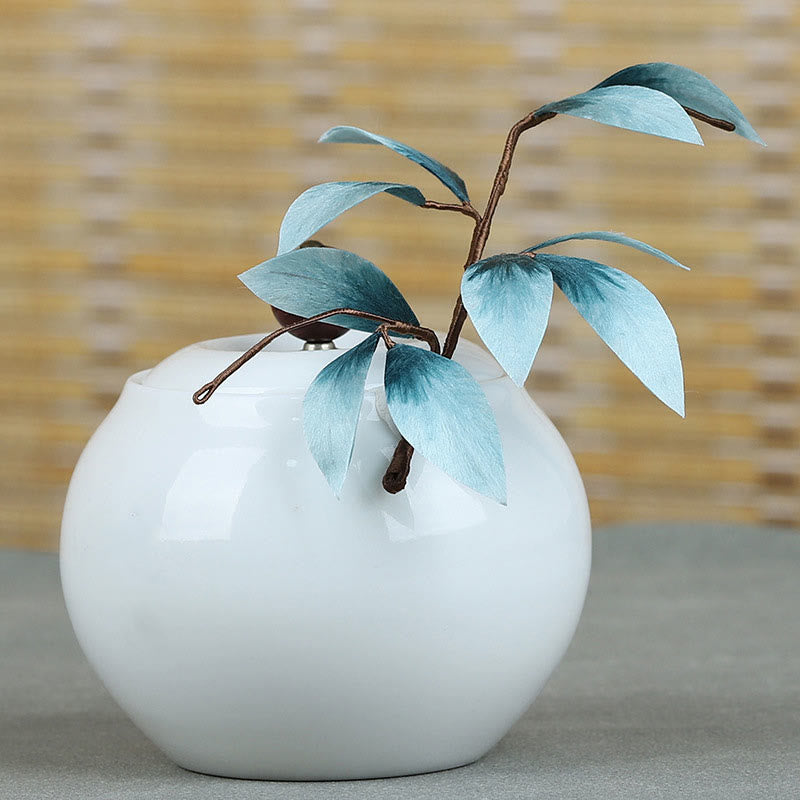 Handmade Velvet Flower Bamboo Leaf Soft Hairpin