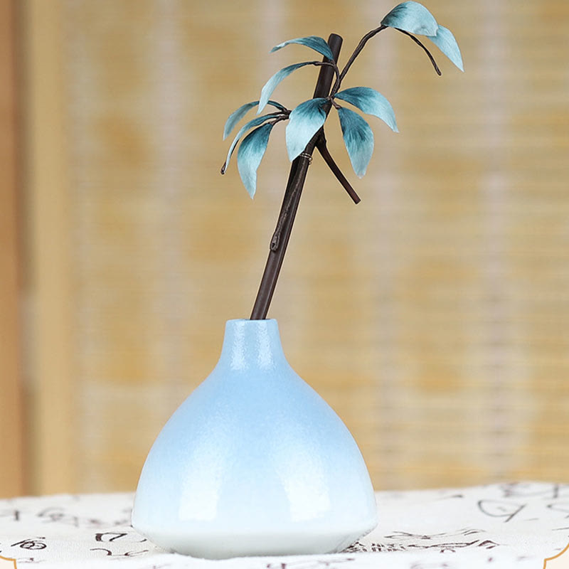 Handmade Velvet Flower Bamboo Leaf Soft Hairpin