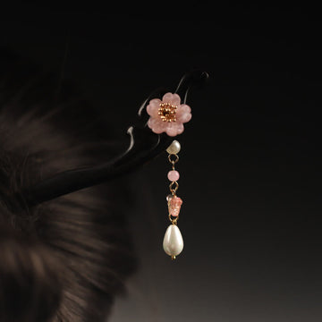 Ebony Flower Butterfly Blessing Hairpin