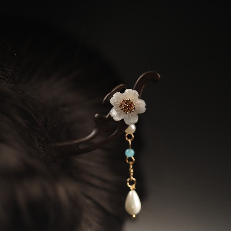Ebony Flower Butterfly Blessing Hairpin