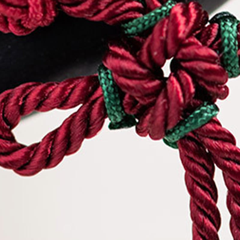 Ebony Red String Chinese Knot Tassel Protection Hairpin