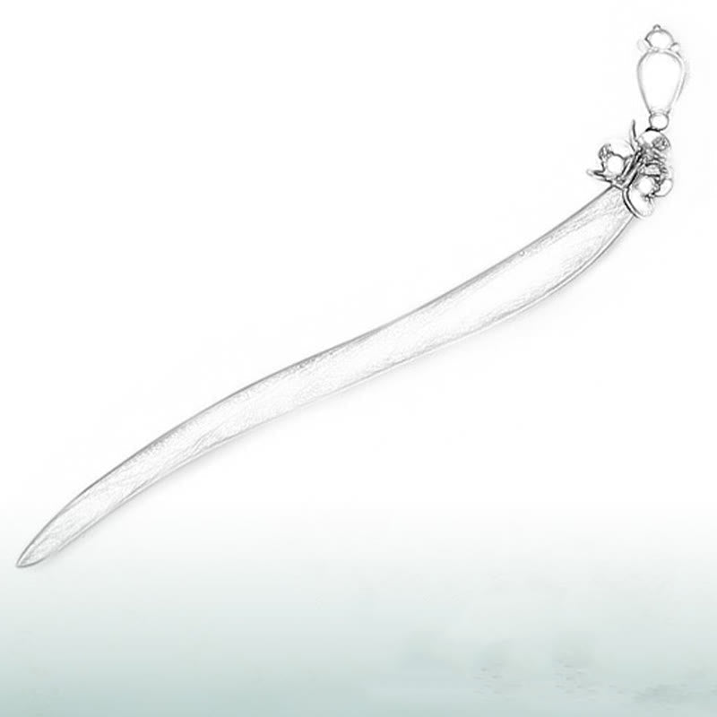 Silver Tassel Green Sandalwood Soothing Hairpin