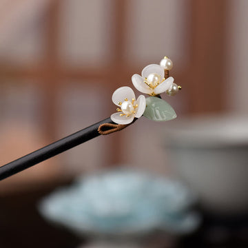 Grain Wood Liuli Magnolia Flowers Pearl Protection Hairpin