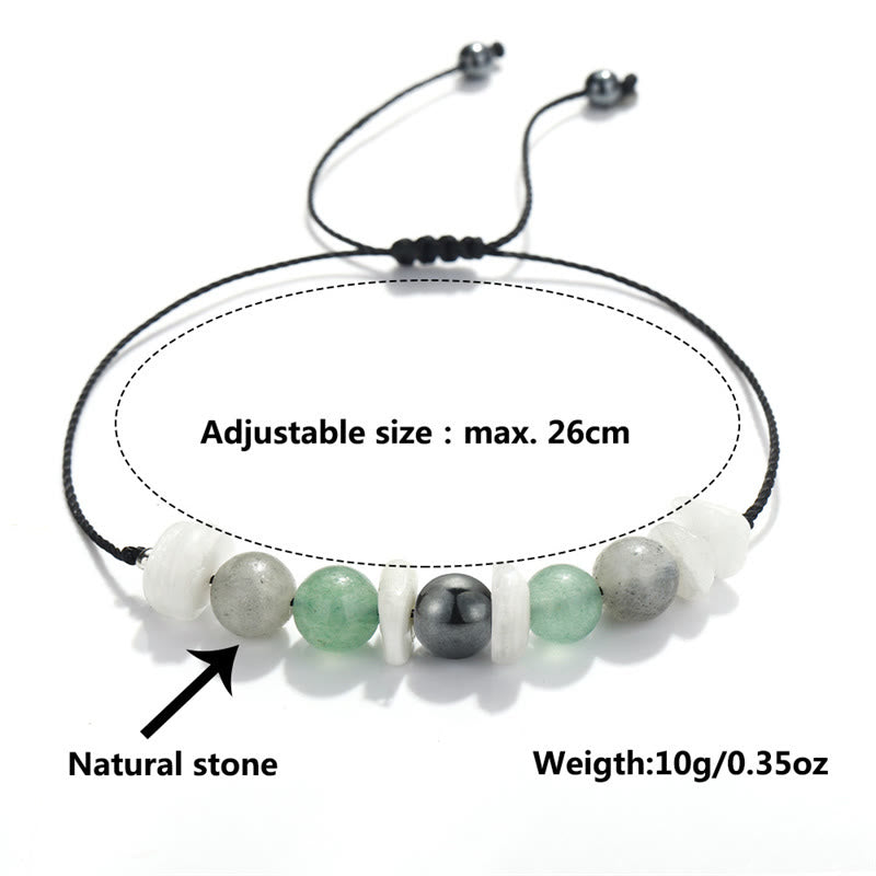 Menopause Labradorite Green Aventurine White Moonstone Healing Bracelet