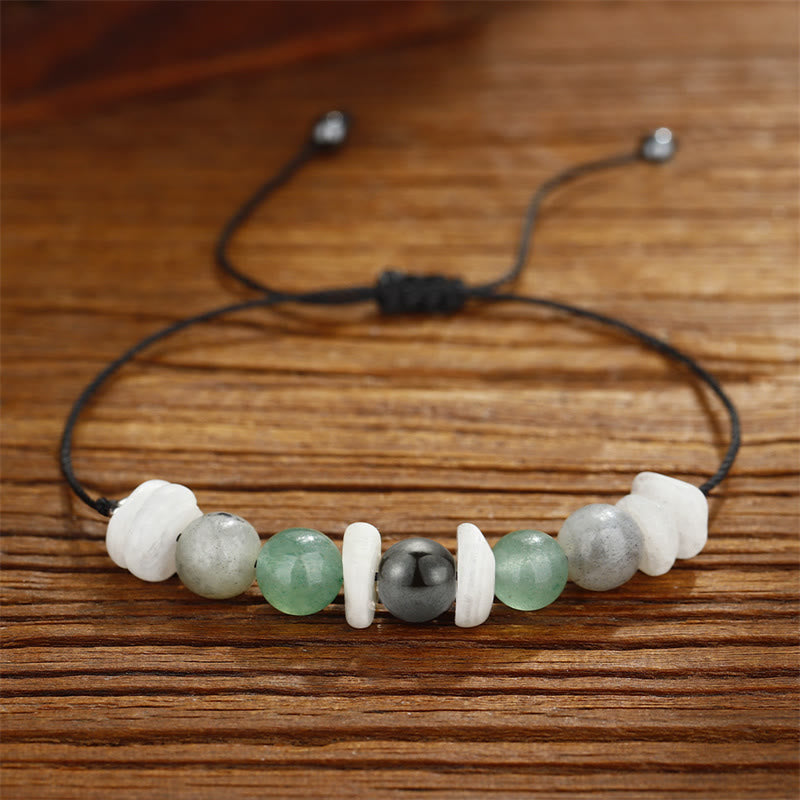 Menopause Labradorite Green Aventurine White Moonstone Healing Bracelet