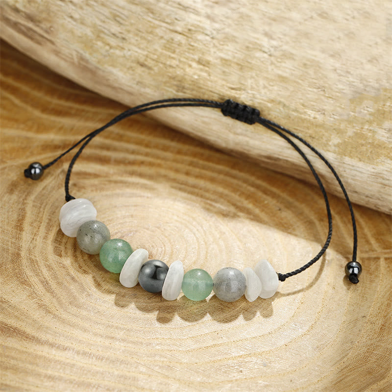Menopause Labradorite Green Aventurine White Moonstone Healing Bracelet