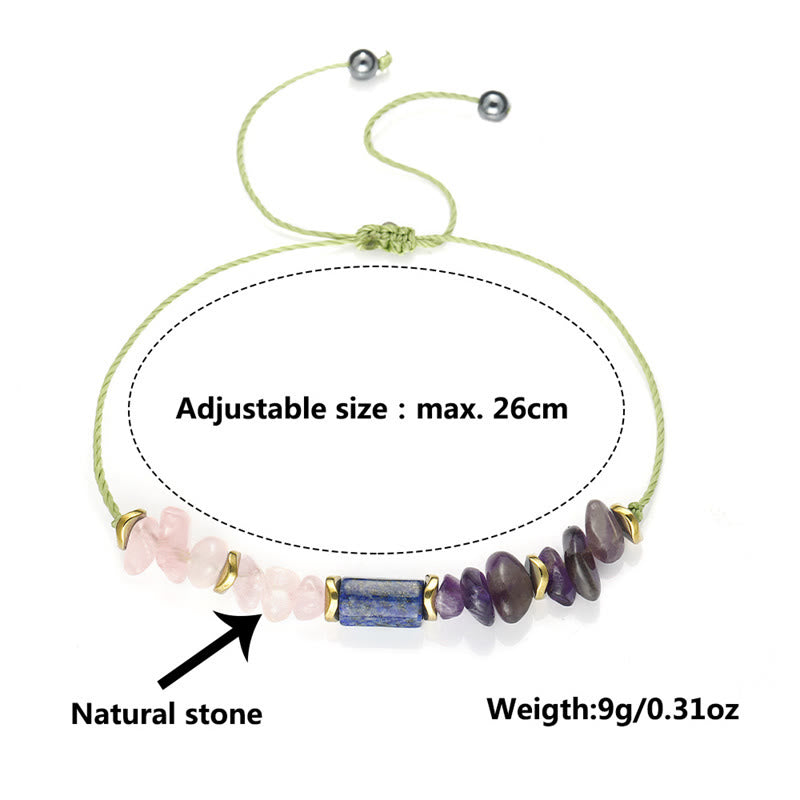 Best Friends Forever Amethyst Rose Quartz Lazurite Spiritual Bracelet