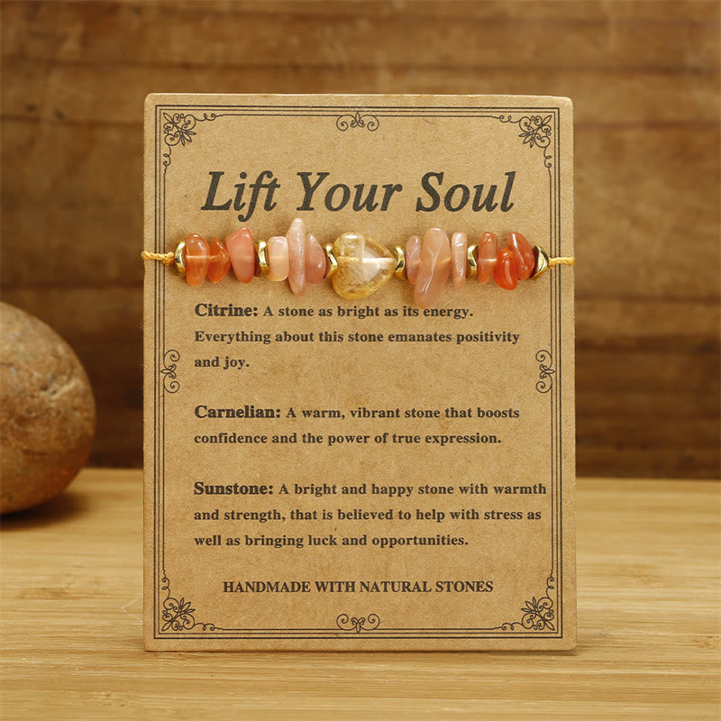 Lift Your Soul Citrine Carnelian Sun Stone Happiness Bracelet