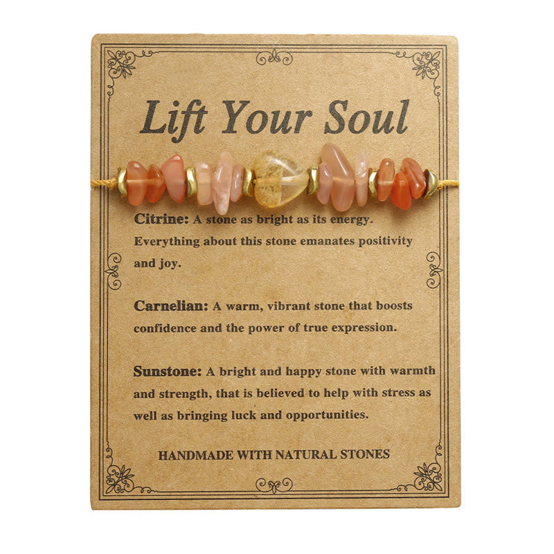Lift Your Soul Citrine Carnelian Sun Stone Happiness Bracelet