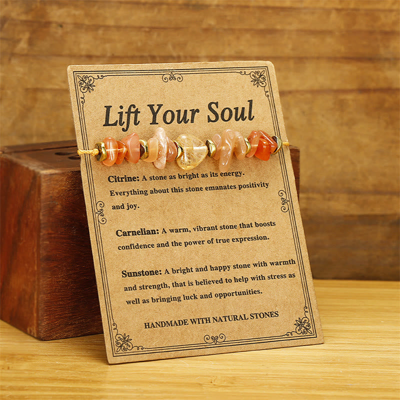 Lift Your Soul Citrine Carnelian Sun Stone Happiness Bracelet