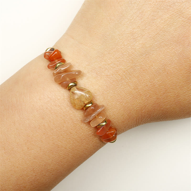 Lift Your Soul Citrine Carnelian Sun Stone Happiness Bracelet