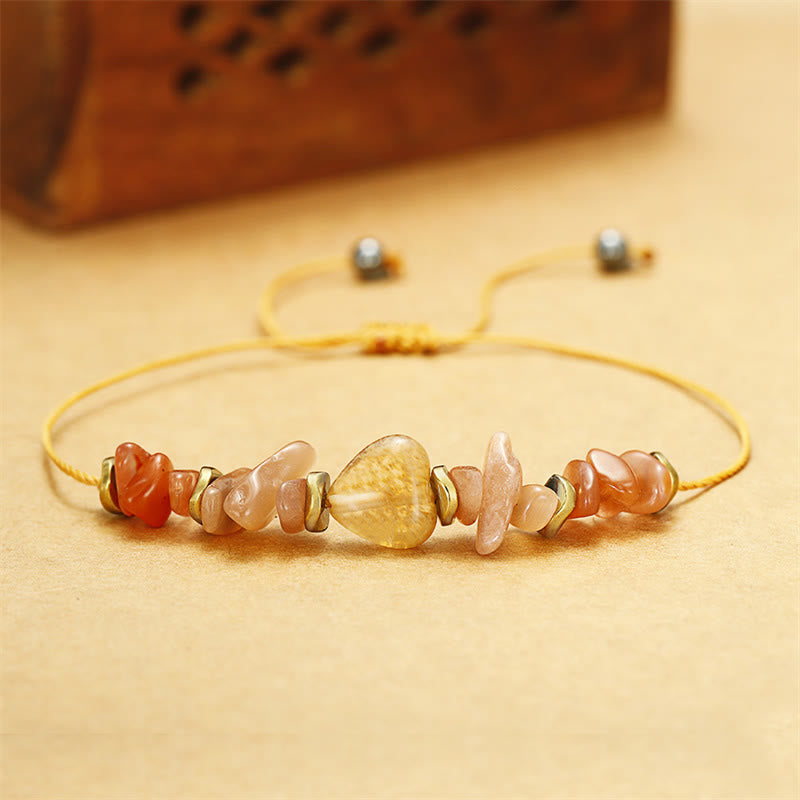 Lift Your Soul Citrine Carnelian Sun Stone Happiness Bracelet