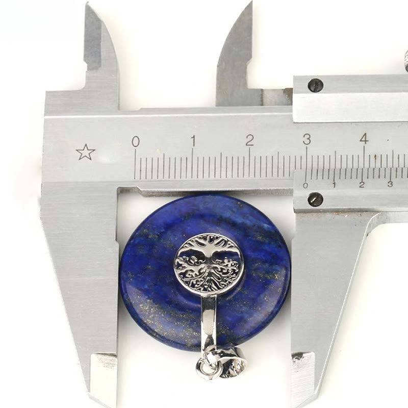 Various Crystal Rose Quartz Green Aventurine Amethyst The Tree of Life Kindness Necklace Pendant