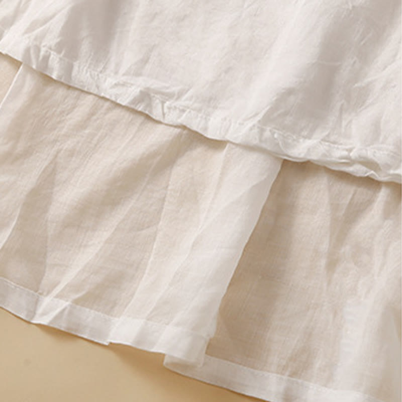 Plain Lace Up Elastic Waist Women's Skirt With Pockets