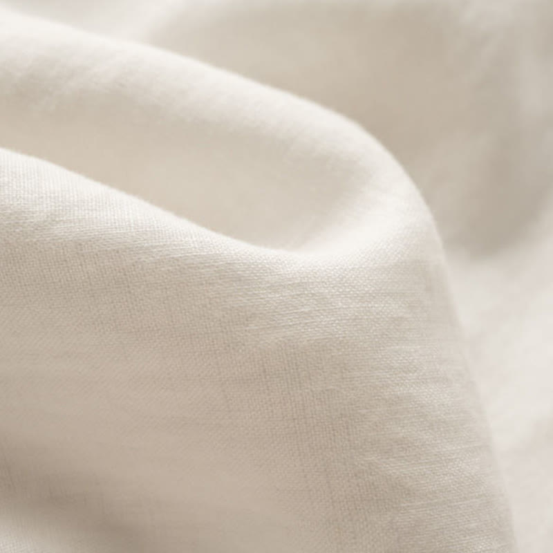 Embroidered Cotton Linen Wide-Leg Mindful Meditation Pants