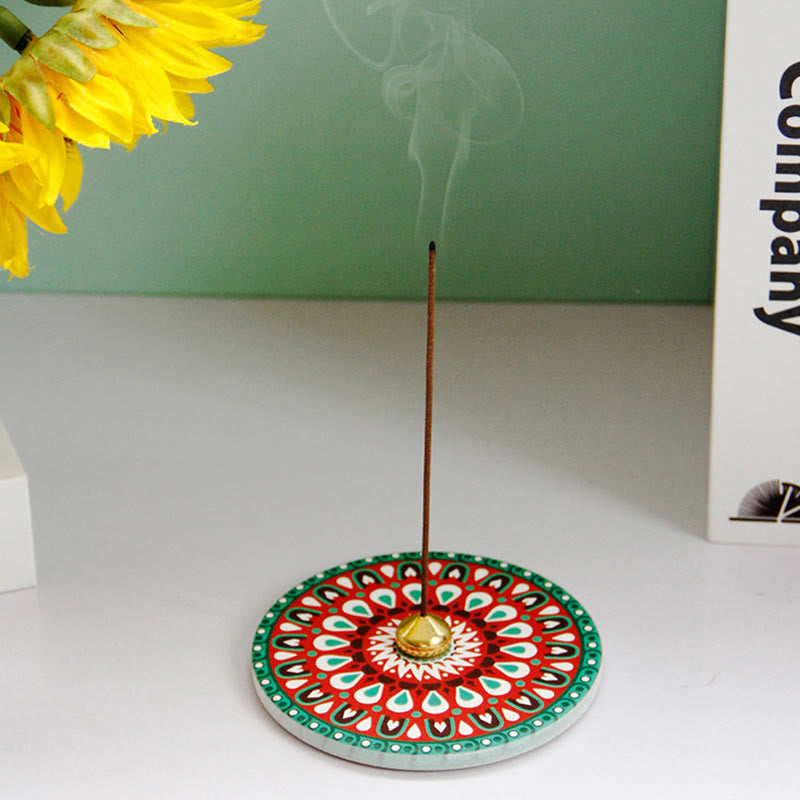 Handcrafted Colorful Pattern Ceramic Blessing Stick Incense Burner