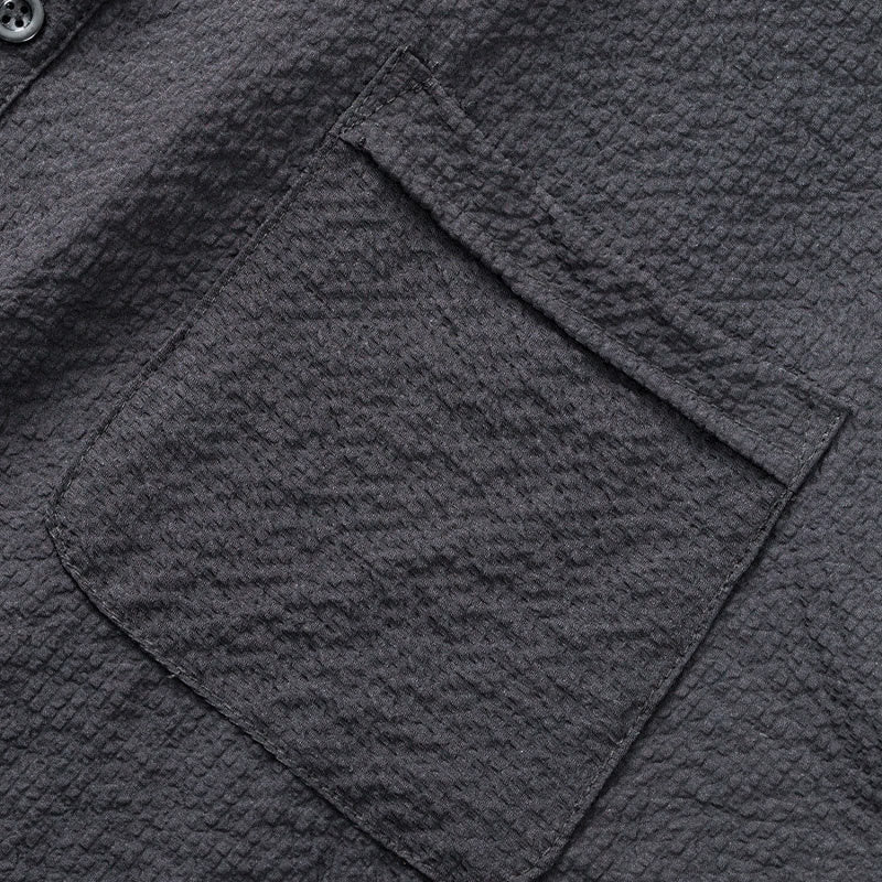 Breathable Stand-Collar Frog-Button Meditation Men's Shirt