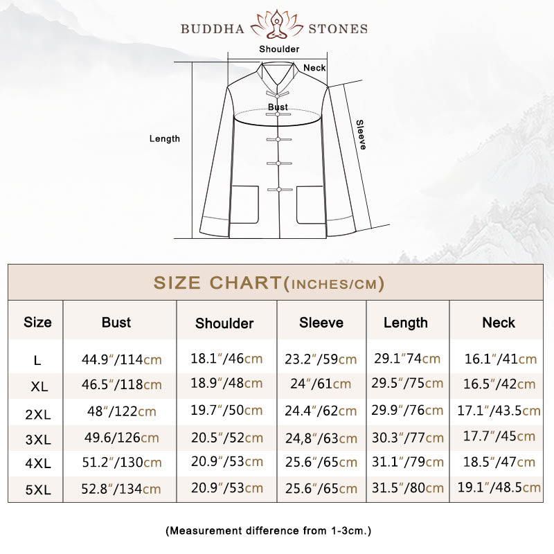 2Pcs Fall Men's Tang Suit Frog-Button Cotton Long Sleeve Shirt Pants Set