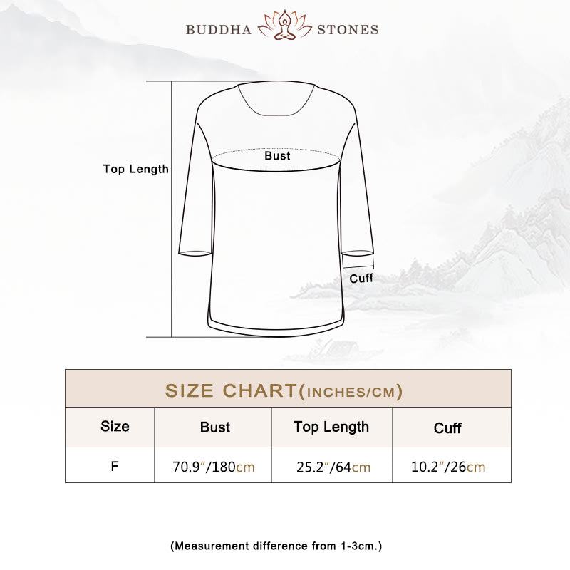 Tactile Linen Loose Three-Quarter Sleeve Meditation Tee