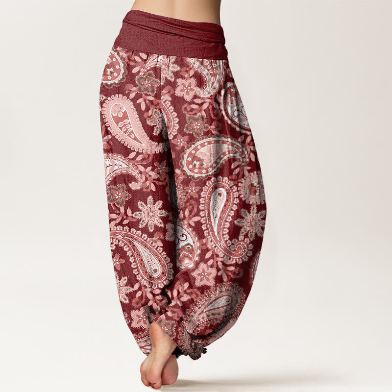 Tactile Cotton Paisley Print Mindful Movement Harem Pants