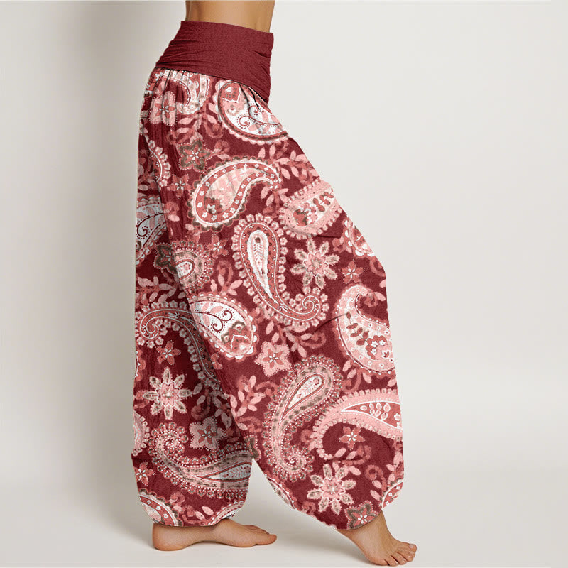 Tactile Cotton Paisley Print Mindful Movement Harem Pants