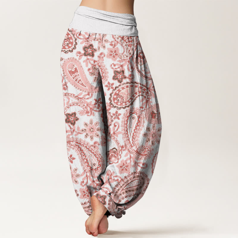 Tactile Cotton Paisley Print Mindful Movement Harem Pants