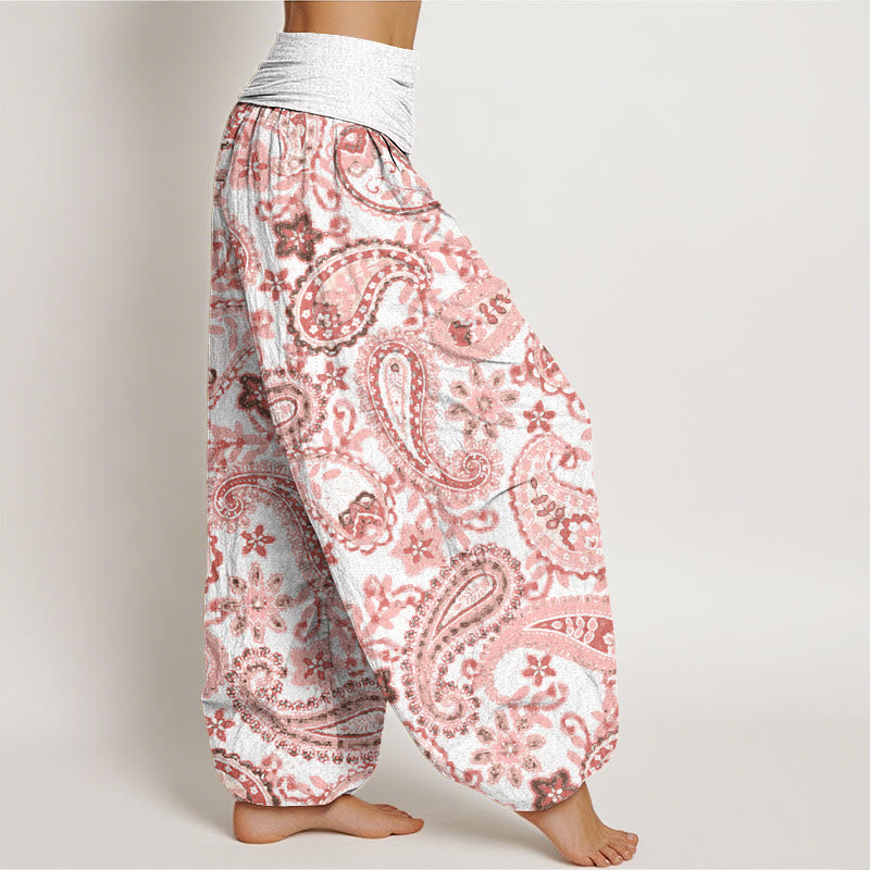 Tactile Cotton Paisley Print Mindful Movement Harem Pants