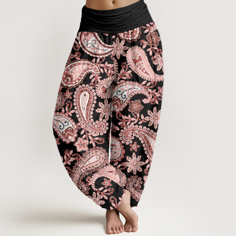 Tactile Cotton Paisley Print Mindful Movement Harem Pants