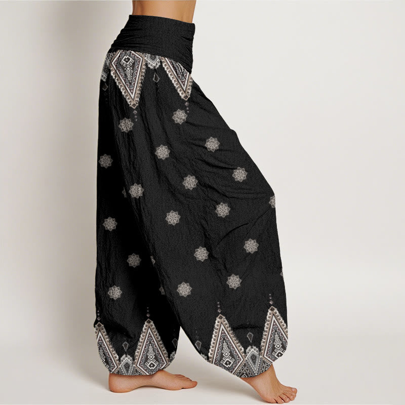 Tactile Cotton Geometric Mindful Movement Harem Pants