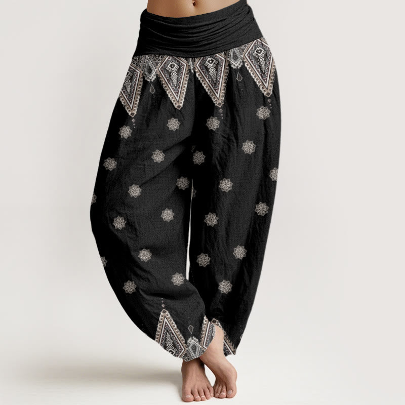 Tactile Cotton Geometric Mindful Movement Harem Pants