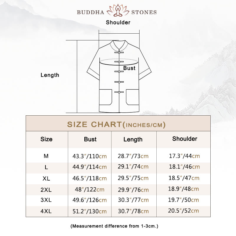 Tang Frog-Button Three Quarter Sleeve Shirt Wide Leg Pants Cotton Linen Men's Suit (Extra 30% Off | USE CODE: FS30)