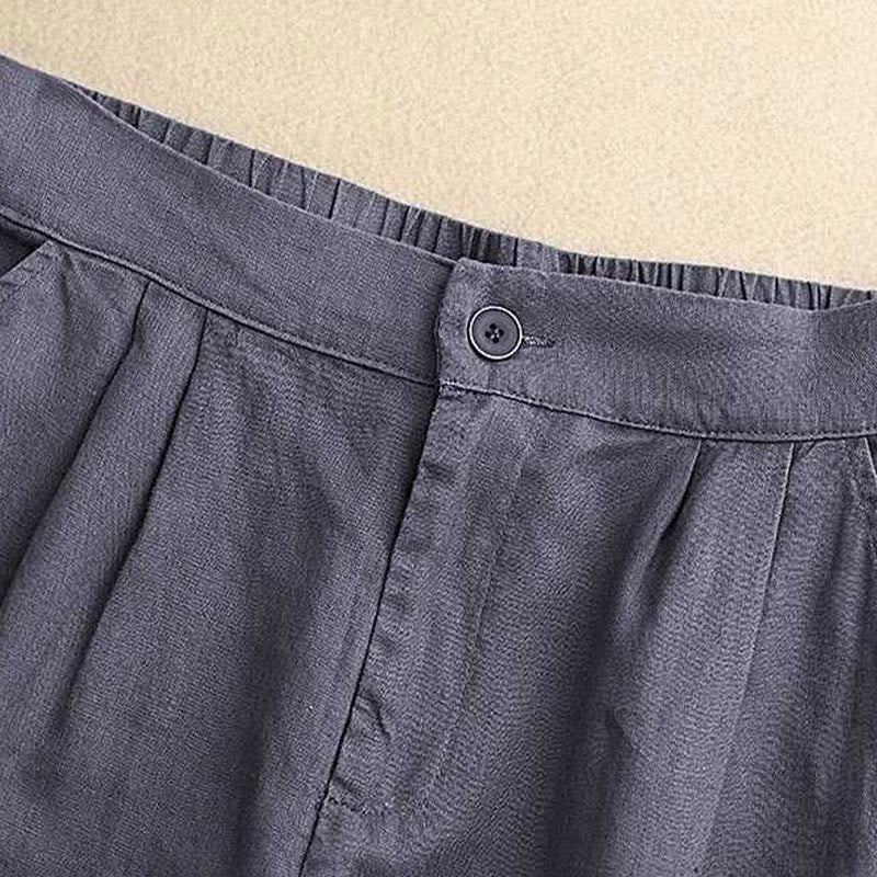 Summer Casual Solid Color Zipper Button Acrylic Fiber Frog Button Women's Shorts With Pockets