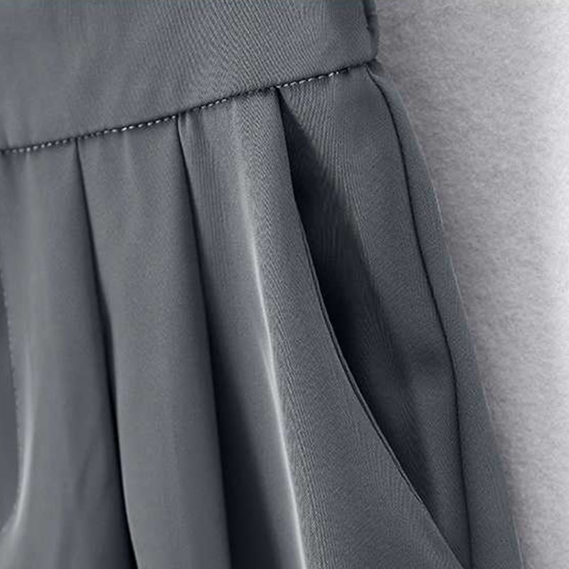 Summer Casual Zipper Button Loose Plain Cotton Linen Women's Shorts With Pockets