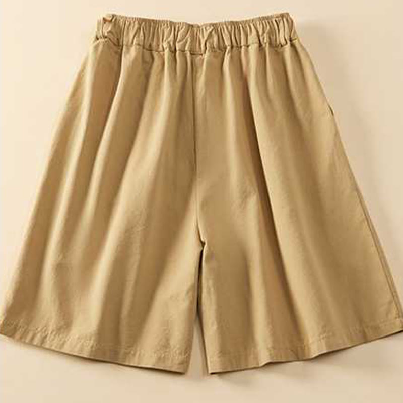 Breathable Cotton Wide-Leg Mindful Movement Shorts