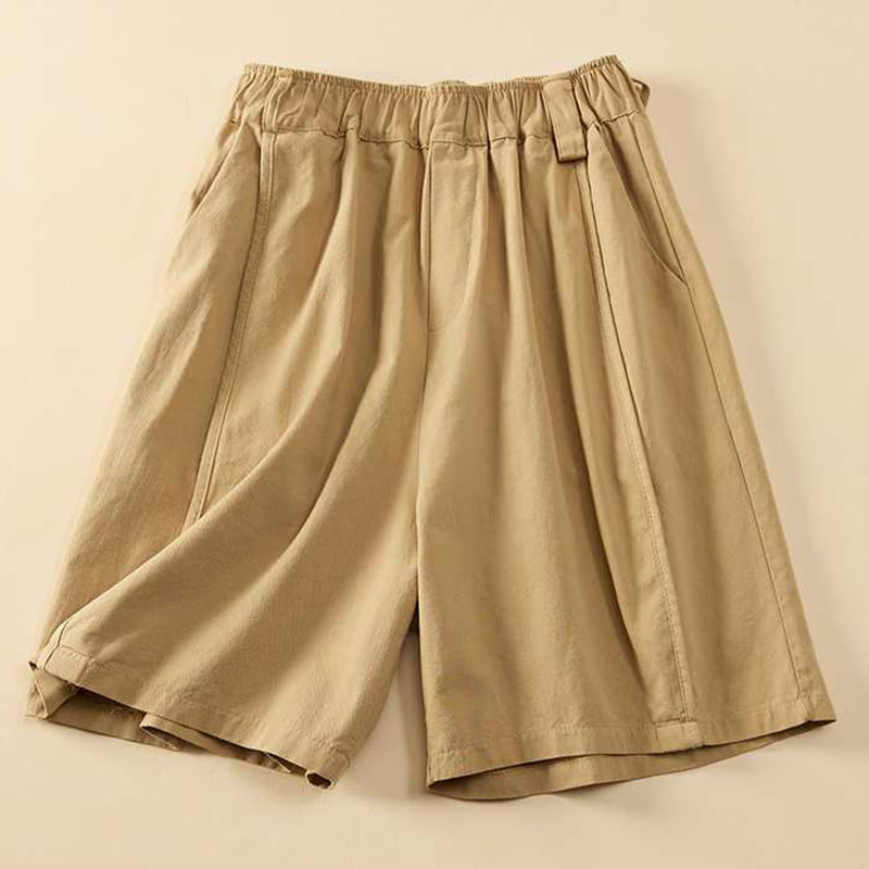 Breathable Cotton Wide-Leg Mindful Movement Shorts