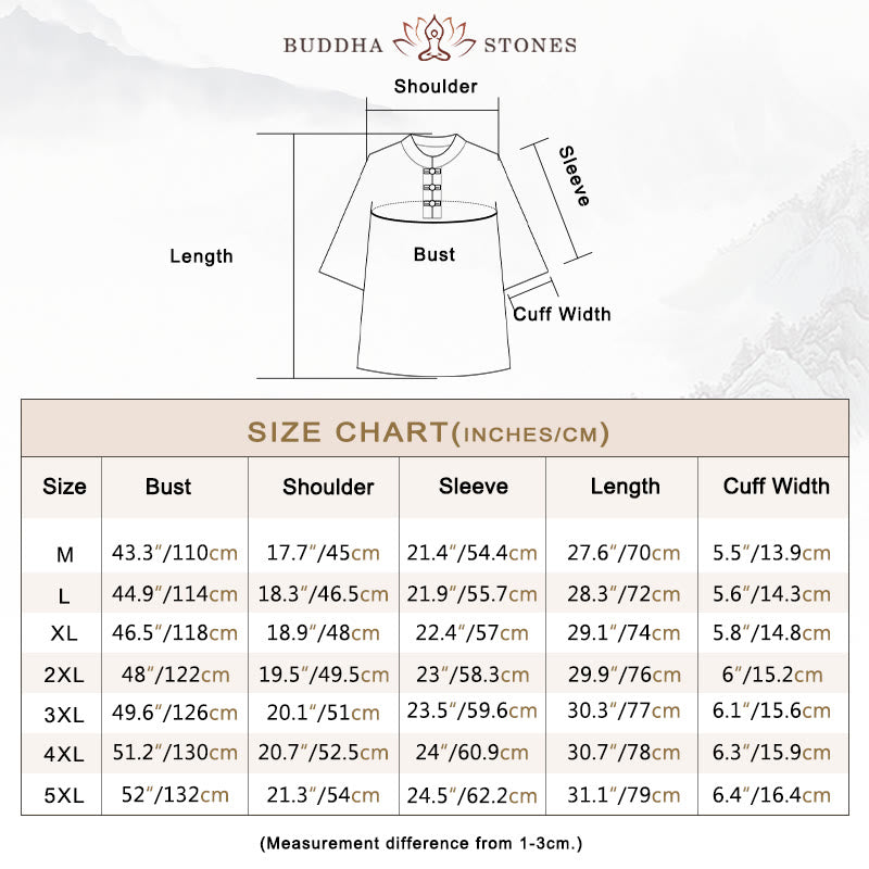 2Pcs Tang Suit Traditional Frog-Button Uniform Long Sleeve Shirt Pants Men's Set